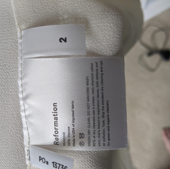 NWOT Reformation floral wrap dress with sleeve tie - Picture 6 of 7